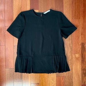 Zara black short sleeve blouse